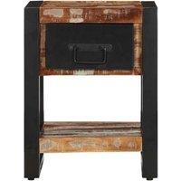 Berkfield Home Bedside Cabinet Multicolour 35x34x45 cm Solid Wood Reclaimed | Size: 35 x 34 x 45 cm