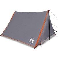 Berkfield Home Camping Tent 2-Person Grey & Orange Waterproof