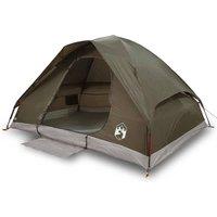 Berkfield Home Camping Tent Dome 2-Person Brown Waterproof