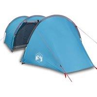 Berkfield Home Camping Tent Tunnel 4-Person Blue Waterproof