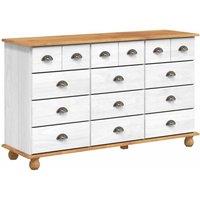 Berkfield Home Chest of Drawers ASKIM White 79x40x133.5 cm Solid Wood Pine
