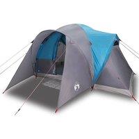 Berkfield Home Family Tent Dome 6-Person Blue Waterproof