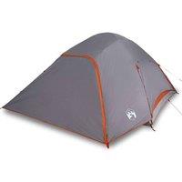 Berkfield Home Family Tent Dome 6-Person Grey Waterproof
