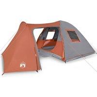 Berkfield Home Family Tent Dome 6-Person Orange Waterproof