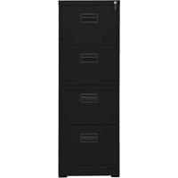 Berkfield Home Filing Cabinet Black 46x62x133 cm Steel | Size: 46 x 62 x 133 cm