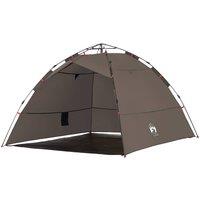 Berkfield Home Fishing Tent 4-Person Brown Quick Release