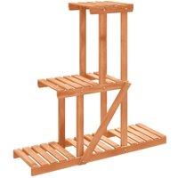 Berkfield Home Flower Stand 81x25x75.5 cm Solid Wood Fir in Brown