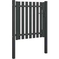 Berkfield Home Garden Fence Gate Steel 1x1.25 m Anthracite in Dark Grey