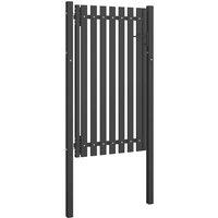 Berkfield Home Garden Fence Gate Steel 1x2.25 m Anthracite in Charcoal