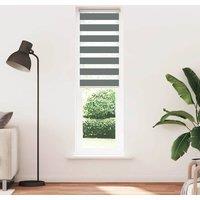 Berkfield Home Zebra Blind Dark Grey 65x230 cm Fabric Width 60.9 cm Polyester