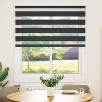Berkfield Home Zebra Blind Black 125x150 cm Fabric Width 120.9 cm Polyester