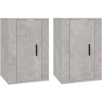 Berkfield Home Wall Mounted TV Cabinets 2 pcs Concrete Grey 40x34.5x60 cm