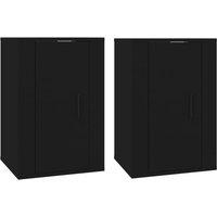 Berkfield Home Wall Mounted TV Cabinets 2 pcs Black 40x34.5x60 cm