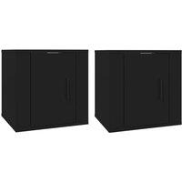 Berkfield Home Wall Mounted TV Cabinets 2 pcs Black 40x34.5x40 cm