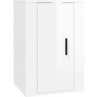 Berkfield Home Wall Mounted TV Cabinet High Gloss White 40x34.5x60 cm