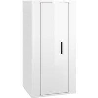 Berkfield Home Wall Mounted TV Cabinet High Gloss White 40x34, 5x80 cm