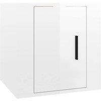 Berkfield Home Wall Mounted TV Cabinet High Gloss White 40x34, 5x40 cm