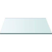 Berkfield Home Table Top Transparent 60x60 cm Tempered Glass in Clear