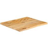 Berkfield Home Table Top Live Edge 60x60x3.8 cm Solid Wood Mango in Brown