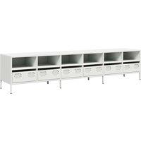 Berkfield Home TV Cabinet White 202x39x43.5 cm Cold-rolled Steel