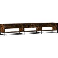 Berkfield Home TV Cabinet Smoked Oak 270x40x46 cm Engineered Wood in Brown | Size: 270 x 40 x 46 cm