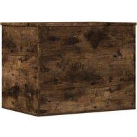 Berkfield Home Storage Box Smoked Oak 60x42x46 cm Engineered Wood in Brown | Size: 60 x 42 x 46 cm