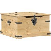 Berkfield Home Storage Box Corona 78x78x45 cm Solid Wood Pine in Light Brown | Size: 78 x 78 x 45 cm