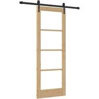 Berkfield Home Sliding Door with Hardware Set 'ORKDAL'73.5 x 198.5 cm in Beige | Size: 73.5 x 198.5 cm