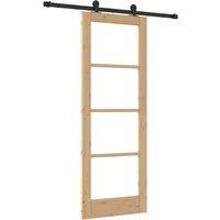 Berkfield Home Sliding Door with Hardware Set "ORKDAL" 73.5x198.5 cm in Beige