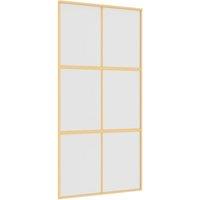 Berkfield Home Sliding Door Gold 102.5x205 cm Frosted ESG Glass & Aluminium