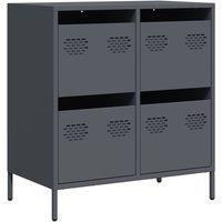 Berkfield Home Sideboard Anthracite 68x39x73.5 cm Cold-rolled Steel in Charcoal