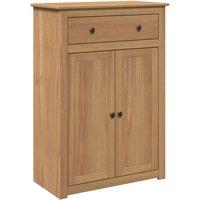 Berkfield Home Shoe Cabinet Panama 80x40x114 cm Solid Wood Pine in Brown | Size: 80 x 40 x 114 cm