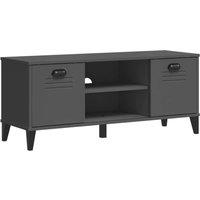 Berkfield Home Shoe Bench VIKEN Anthracite Grey 106x35x45 cm Engineered Wood in Dark Grey | Size: 106 x 35 x 45 cm