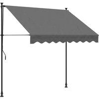 Berkfield Home Retractable Awning Anthracite 200x150 cm Fabric & Steel in Dark Grey
