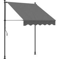 Berkfield Home Retractable Awning Anthracite 150x150 cm Fabric & Steel in Dark Grey