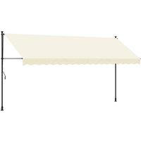 Berkfield Home Retractable Awning Cream 400x150 cm Fabric & Steel
