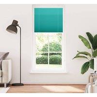 Berkfield Home Pleated Blind Petrol Green 95x200 cm Fabric Width 94.4 cm Polyester in Teal