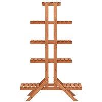 Berkfield Home Plant Stand 83x25x132 cm Solid Firwood in Tan | Size: 83 x 25 x 132 cm