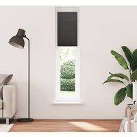 Berkfield Home Pleated Blind Black 50x200 cm Fabric Width 49.4 cm Polyester