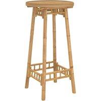 Berkfield Home Outdoor Bar Table Round 55x100 cm Bamboo in Brown | Size: 55x100 cm