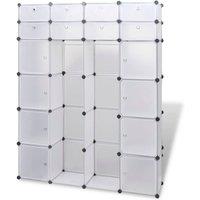 Berkfield Home Modular Cabinet 18 Compartments White 37x146x180.5 cm
