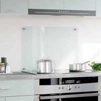 Berkfield Home Kitchen Backsplash Transparent 70x50 cm Tempered Glass in Clear