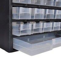 Berkfield Home Durable 41-Drawer Storage Cabinet Tool Box 2 pcs Plastic in Black