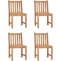 Berkfield Home Beautiful 5 Piece Garden Dining Set Solid Teak Wood in Brown