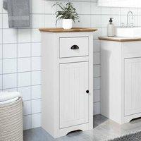 Berkfield Home Durable Bathroom Cabinet BODO White & Brown 44x30x90 cm | Size: 44 x 30 x 90 cm