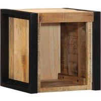 Berkfield Home Beautiful Bedside Cabinets 2 pcs 40x35x40 cm Solid Rough Wood Mango in Brown | Size: 40 x 35 x 40 cm
