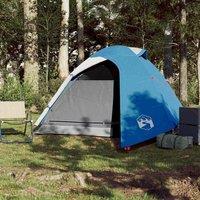 Berkfield Home Modern Camping Tent Dome 3-Person Blue Waterproof