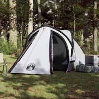Berkfield Home White Camping Tent Dome 2-Person White Blackout Fabric Waterproof