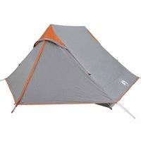 Berkfield Home Modern Camping Tent 2-Person Grey Waterproof