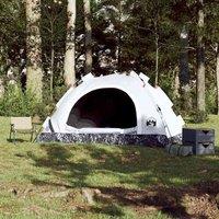 Berkfield Home White Camping Tent 2-Person White Blackout Fabric Quick Release